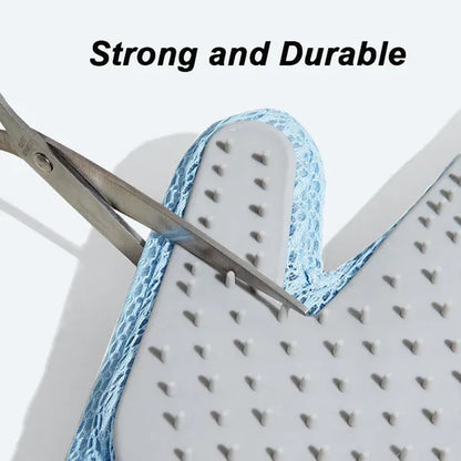 2-In-1 Pet Grooming Glove - Double-Sided Deshedding & Massage Brush for Cats or Dogs, Removes Loose Hair from Fur & Furniture, Ultra-Soft Easy-Clean Mitt-Single Glove